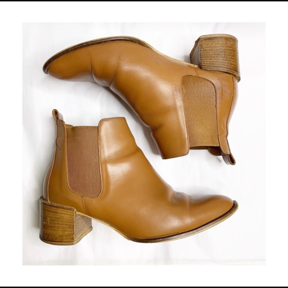 Everlane The Heel Modern Ankle Boot Cognac Brown 8